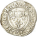 Moneta, Francja, Charles VI, Blanc Guénar, Saint-Quentin, EF(40-45), Bilon