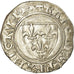 Coin, France, Charles VI, Blanc Guénar, Saint-Quentin, EF(40-45), Billon