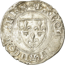 Monnaie, France, Charles VI, Blanc Guénar, Tournai, TB+, Billon, Duplessy:377A