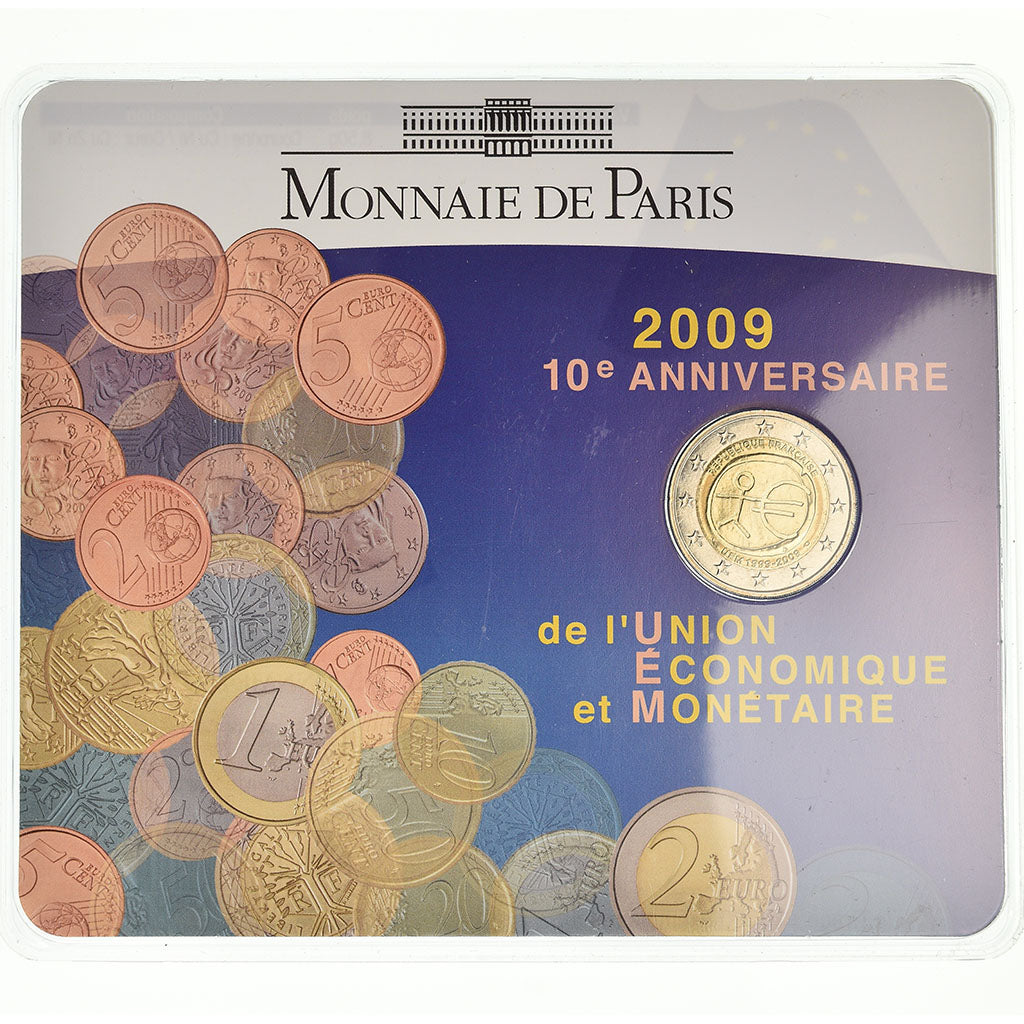 Francja, 2 Euro, Union Economique et Monétaire, 2009, BU, MS(65-70)