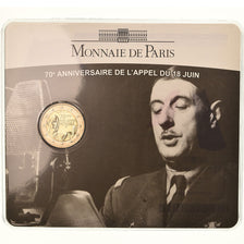 France, 2 Euro, Charles De Gaulle, Appel du 18 juin 1940, 2010, BU, MS(65-70)