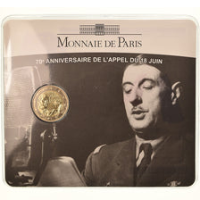 France, 2 Euro, Charles De Gaulle, Appel du 18 juin 1940, 2010, BU, FDC