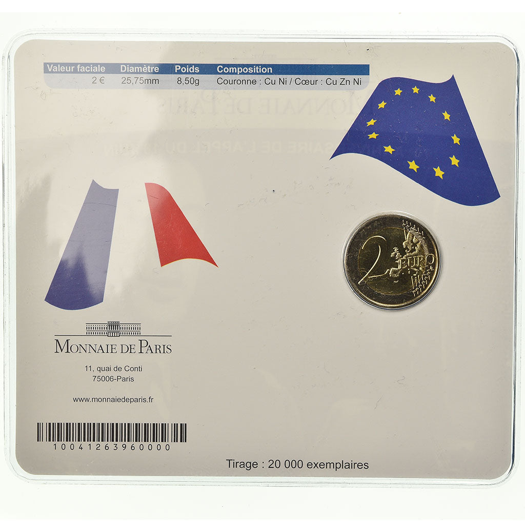France, 2 Euro, Charles De Gaulle, Appel du 18 juin 1940, 2010, BU, FDC