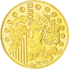 France, 5 Euro, 2010, Cluny Abbaye, Or, KM:1680
