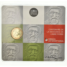France, 2 Euro, Abbé Pierre, 2012, BU, MS(65-70), Bi-Metallic