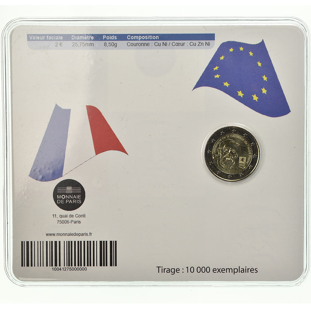 France, 2 Euro, Abbé Pierre, 2012, BU, MS(65-70), Bi-Metallic