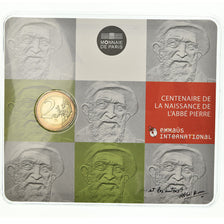France, 2 Euro, Abbé Pierre, 2012, BU, MS(65-70), Bi-Metallic