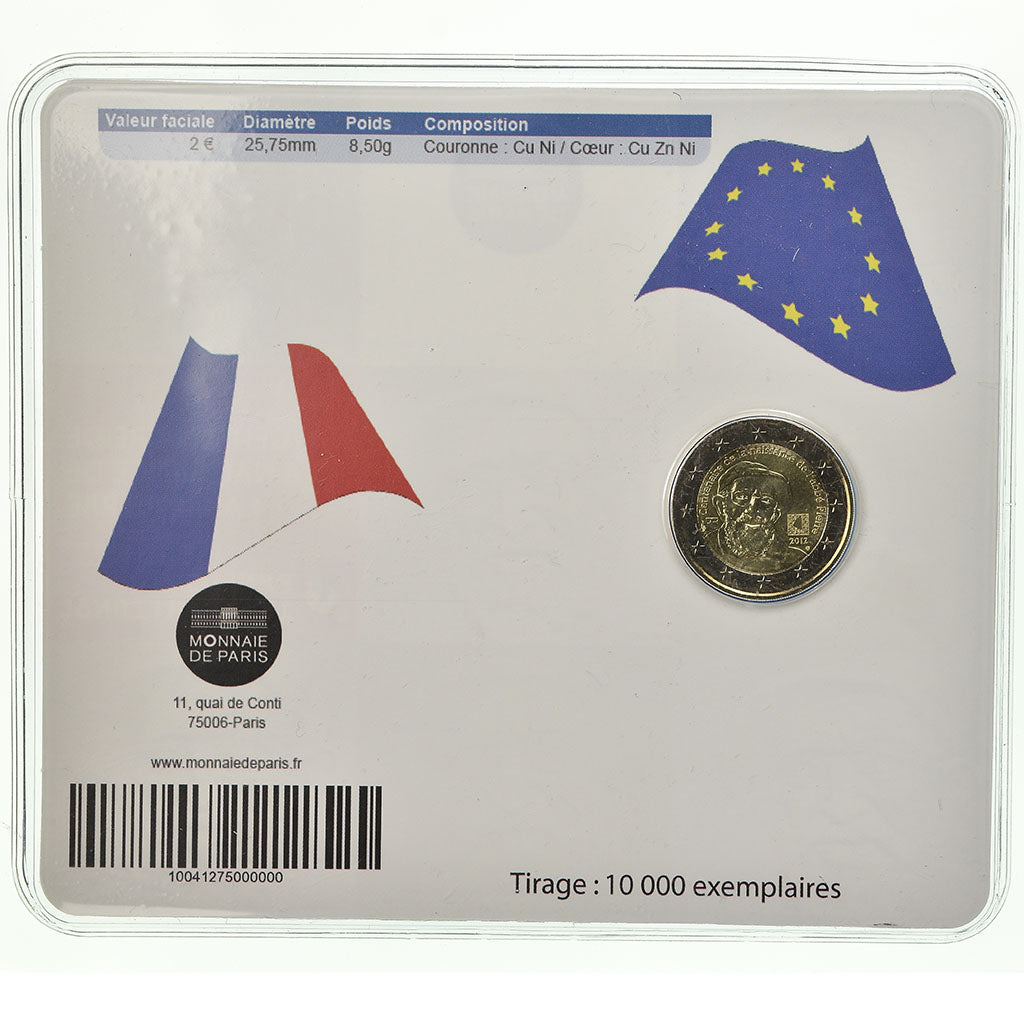 France, 2 Euro, Abbé Pierre, 2012, BU, MS(65-70), Bi-Metallic