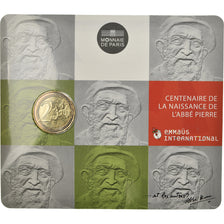 France, 2 Euro, Abbé Pierre, 2012, BU, MS(65-70), Bi-Metallic