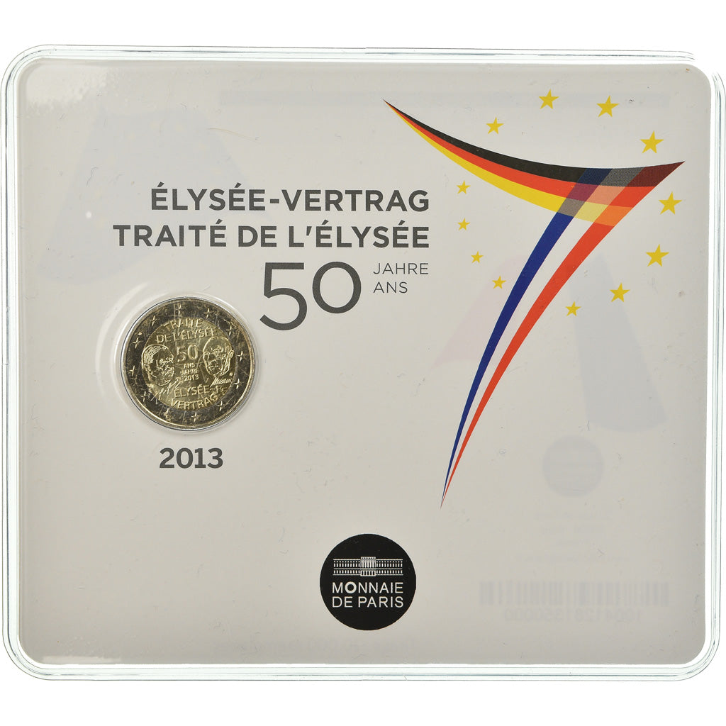 France, 2 Euro, Traité de l'Elysée, 2013, BU, MS(65-70), Bi-Metallic