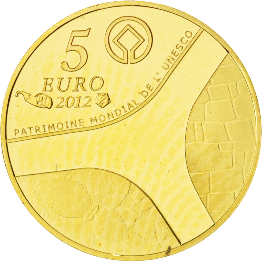 France, 5 Euro, 2012, Abu Simbel, Gold, KM:1907