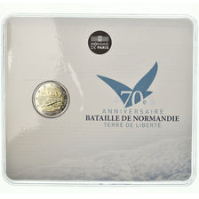 France, 2 Euro, Bataille de Normandie - DDAY, 2014, BU, MS(65-70), Bi-Metallic