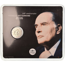 France, 2 Euro, François Mitterrand, 2016, BU, MS(65-70), Bi-Metallic