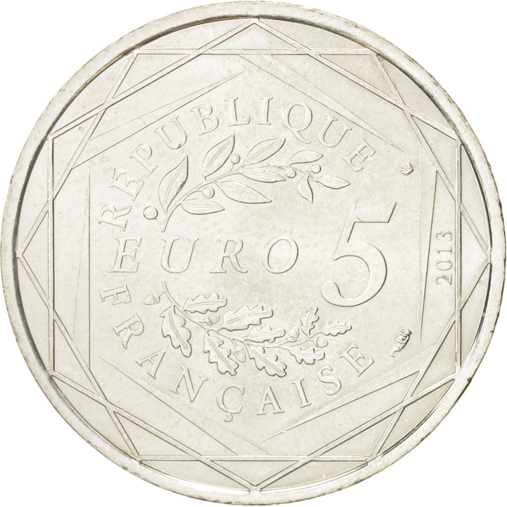 Coin, France, 5 Euro, 2013, MS(63), Silver, Gadoury:EU645