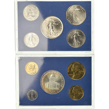 Moneta, Francia, Monnaie de Paris, Set, 1986, 1c à 100 Fr, FDC, N.C.