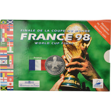 Munten, Frankrijk, Coupe du Monde, 5 Francs, 1998, BU, FDC, Zilver