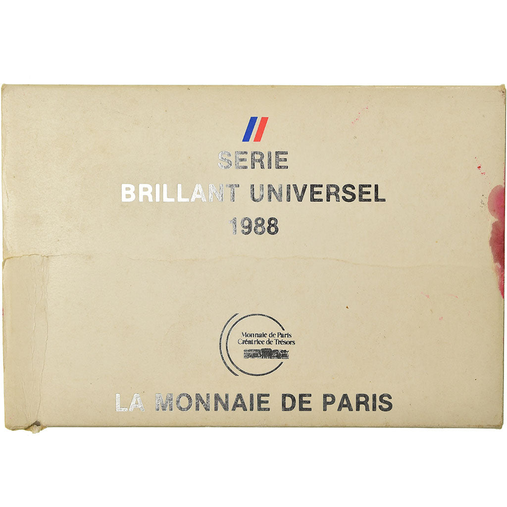 Moneta, Francja, Set, 1988, Paris, 1c à 100 Fr, MS(65-70), ND, Gadoury:page 288