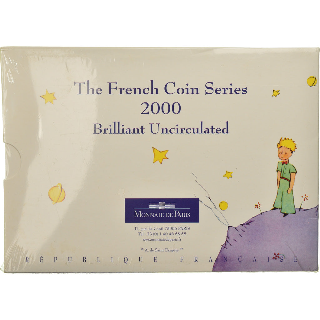 Coin, France, Petit Prince, Set, 2000, Paris, 5 c à 20 Fr, MS(65-70)