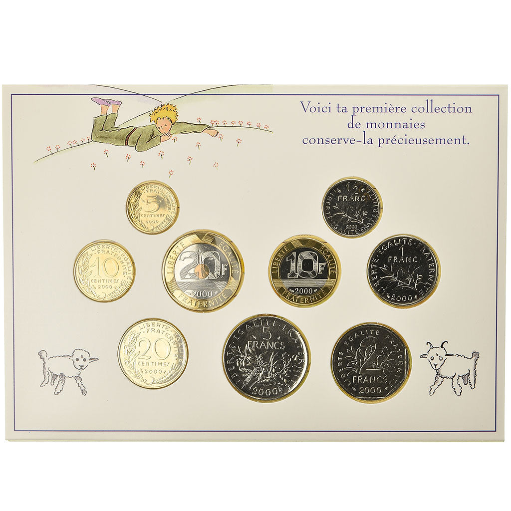 Coin, France, Petit Prince, Set, 2000, Paris, 5 c à 20 Fr, MS(65-70)