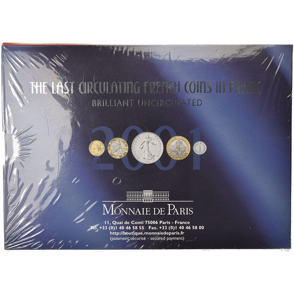 Monnaie, France, Monnaie de Paris, Coffret, 2001, Paris, 1c à 20 Fr, FDC