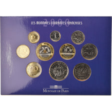 Moneta, Francja, Monnaie de Paris, Set, 2000, Paris, 1c à 20 Fr, MS(65-70), ND