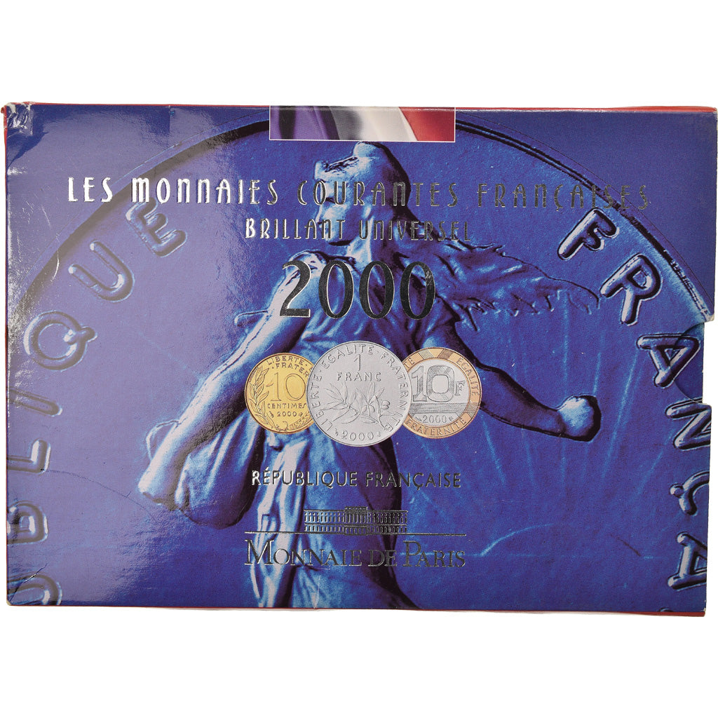 Coin, France, Monnaie de Paris, Set, 2000, Paris, 1c à 20 Fr, MS(65-70)