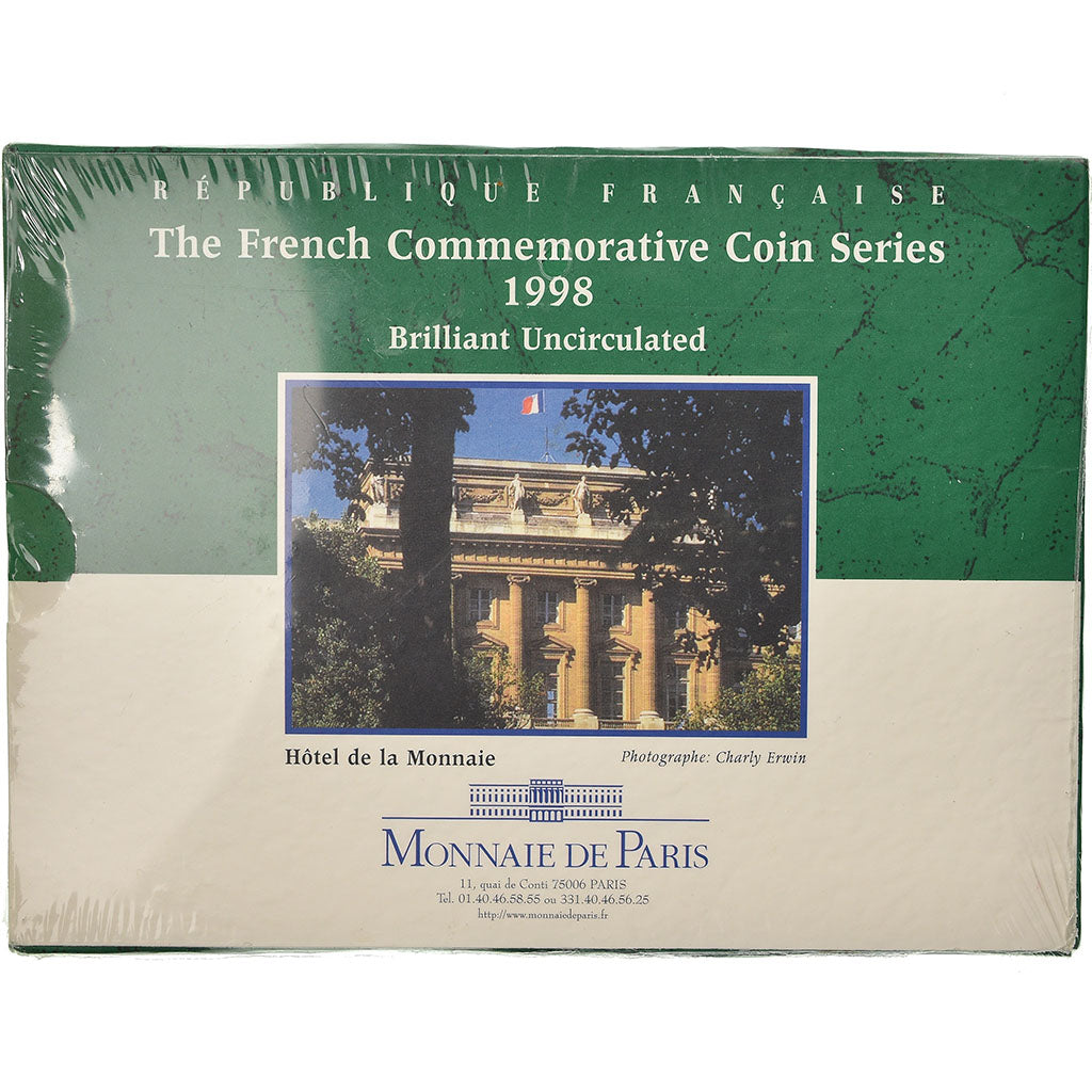 Coin, France, Série Commémorative, Set, 1998, 2 Fr Cassin + Médaille argent