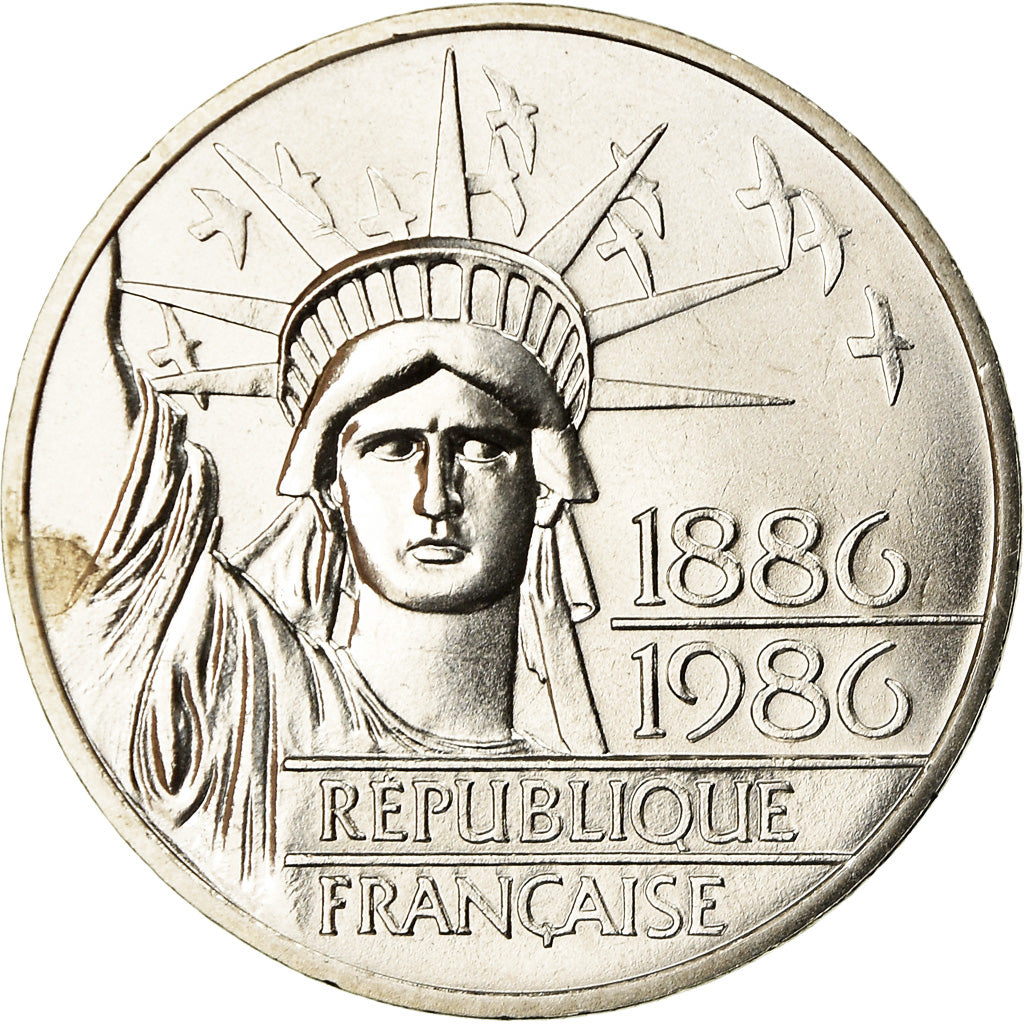 Coin, France, Statue de la Liberté, 100 Francs, 1986, Piéfort, MS(65-70)