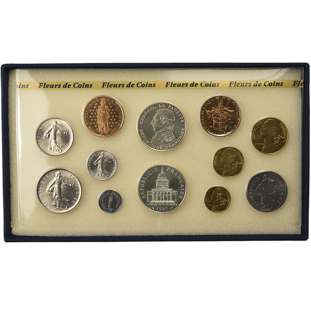 Coin, France, Monnaie de Paris, Set, 1987, Paris, 1c à 100 Fr, MS(65-70)