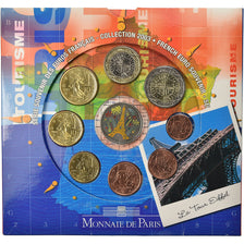 France, Set, La Tour Eiffel, 2003, 1c à 2€ + jeton, MS(65-70)