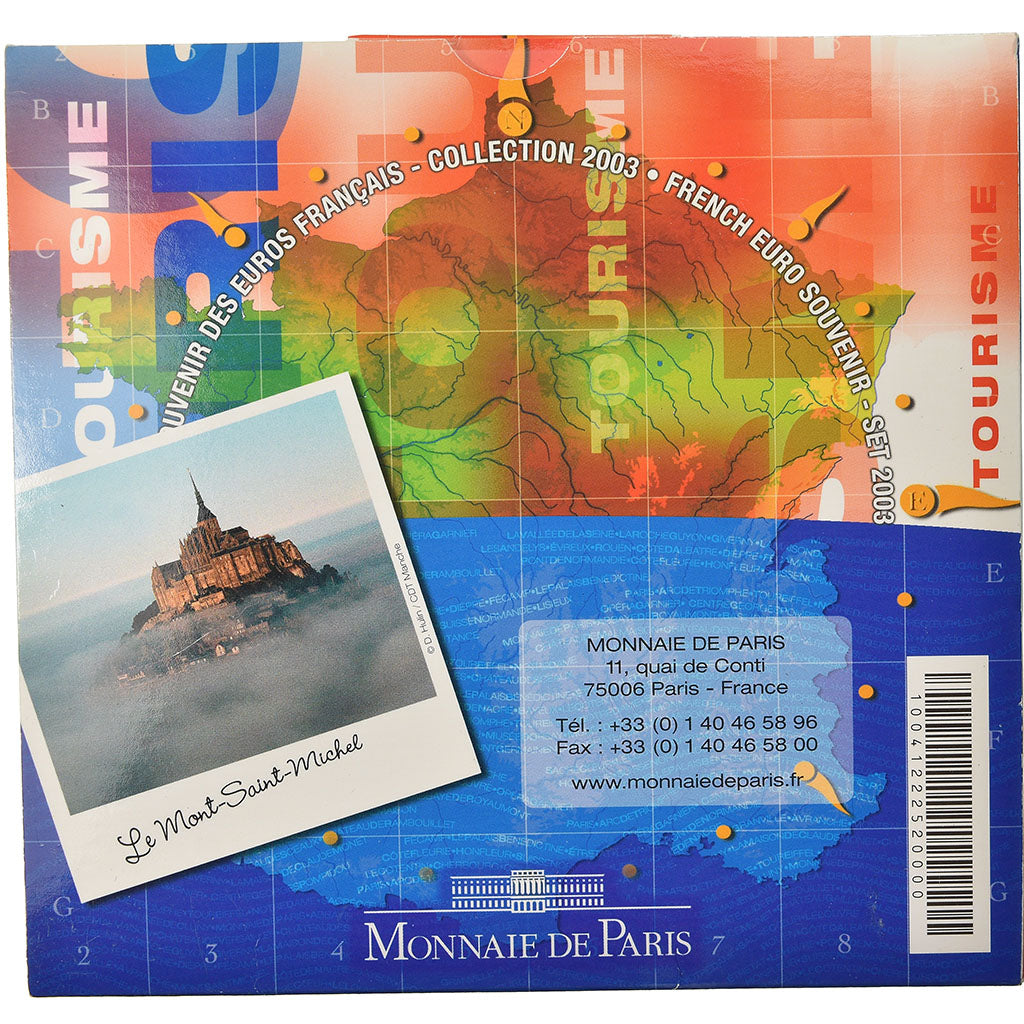 France, Set, La Tour Eiffel, 2003, 1c à 2€ + jeton, MS(65-70)