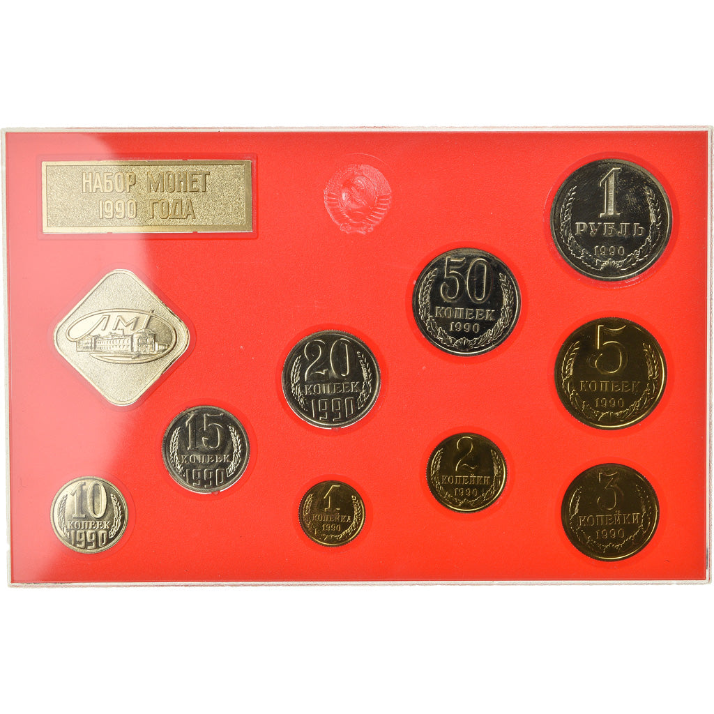 Coin, Russia, Set, 1990, Leningrad, 10 pièces, MS(65-70)
