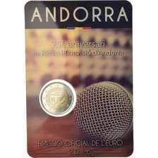 Andorra, 2 Euro, Radio et Télévision, 2016, BU, MS(65-70), Bi-Metallic