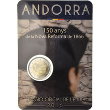 Andorra, 2 Euro, Réforme de 1866, 2016, BU, MS(65-70), Bi-Metallic
