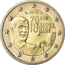 Francia, 2 Euro, Charles De Gaulle, Appel du 18 juin 1940, 2010, BE, FDC