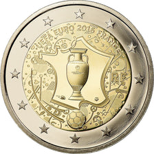 France, 2 Euro, UEFA Euro, 2016, BE, MS(65-70), Bi-Metallic
