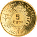 France, 5 Euro, 10 ans de l'Euro, 2012, MS(65-70), Gold