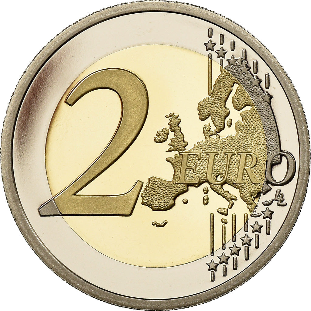 France, 2 Euro, Pierre de Coubertin, 2013, BE, MS(65-70), Bi-Metallic