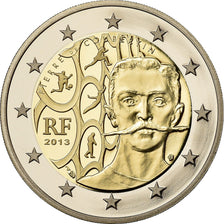 France, 2 Euro, Pierre de Coubertin, 2013, BE, MS(65-70), Bi-Metallic