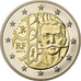 France, 2 Euro, Pierre de Coubertin, 2013, BE, MS(65-70), Bi-Metallic