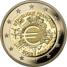 France, 2 Euro, 10ème Anniversaire de l'Euro, 2012, BE, MS(65-70), Bi-Metallic
