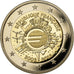 France, 2 Euro, 10ème Anniversaire de l'Euro, 2012, BE, MS(65-70), Bi-Metallic