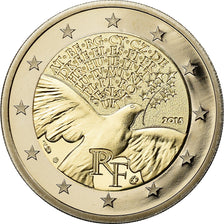 France, 2 Euro, La Paix en Europe, 2015, BE, FDC, Bi-Metallic