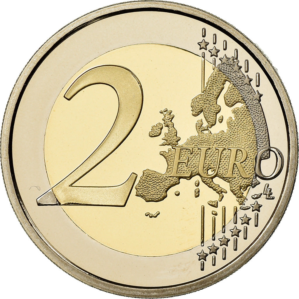 France, 2 Euro, François Mitterrand, 2016, BE, MS(65-70), Bi-Metallic