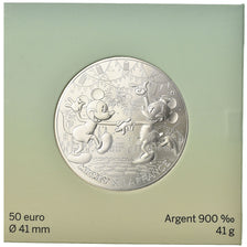 France, 50 Euro, Mickey & la France, 2018, MS(65-70), Silver