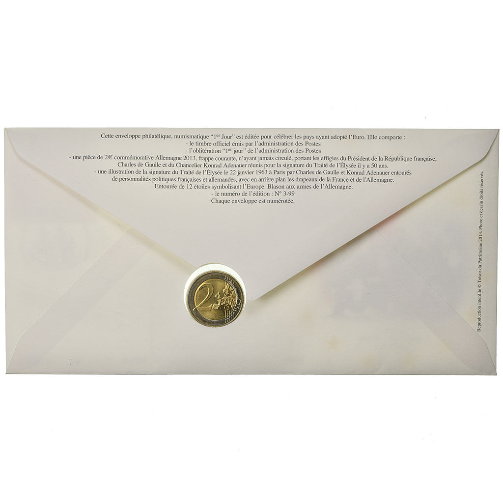 Germany, 2 Euro, 2013, Enveloppe philatélique numismatique, MS(63), Bi-Metallic