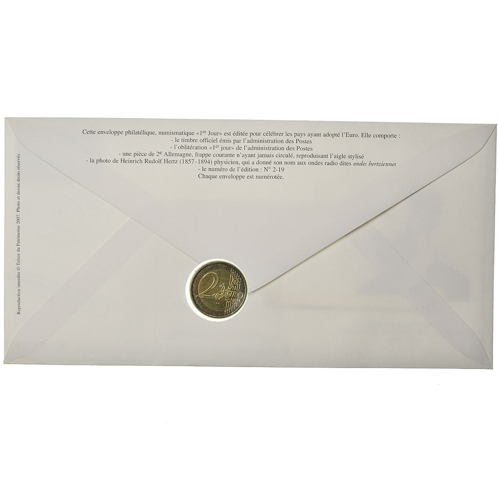 Germany, 2 Euro, 2003, Enveloppe philatélique numismatique, MS(63), Bi-Metallic