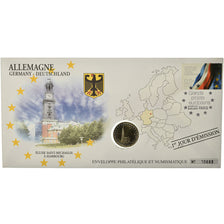 Germany, 2 Euro, 2008, Enveloppe philatélique numismatique, MS(63), Bi-Metallic