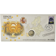 Spain, 2 Euro, 2010, Enveloppe philatélique numismatique, MS(63), Bi-Metallic