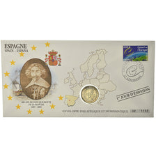 Spain, 2 Euro, 2005, Enveloppe philatélique numismatique, MS(63), Bi-Metallic